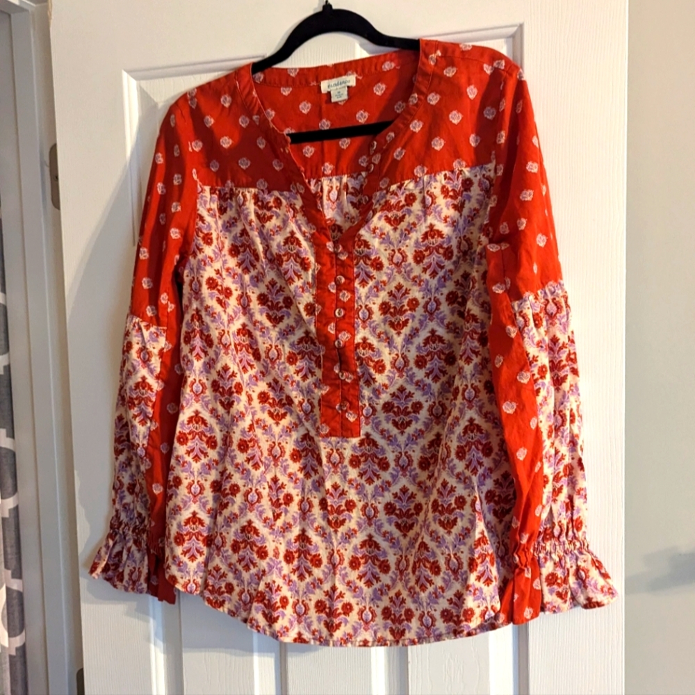Sundance Mixed Print Blouse